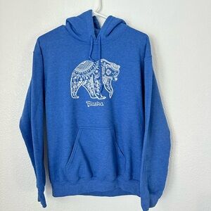 Alaska Hoodie Women’s S Blue Pullover Sweatshirt